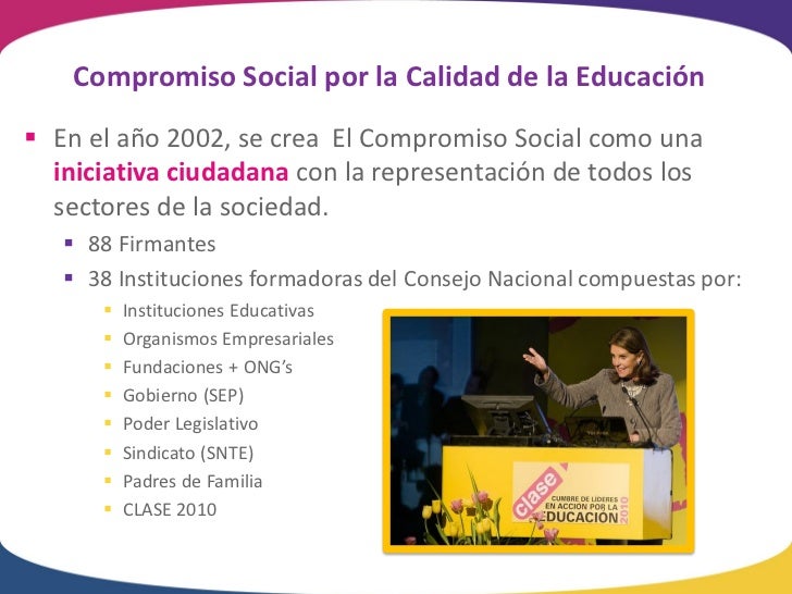 El Compromiso Social Para La Calidad De La Educación