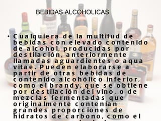 [object Object],BEBIDAS ALCOHOLICAS 
