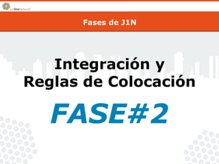 Fases de J1N 
Integración y 
Reglas de Colocación 
FASE#2 
 