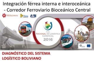 DIAGNÓSTICO DEL SISTEMA
LOGÍSTICO BOLIVIANO
Integración férrea interna e interoceánica
- Corredor Ferroviario Bioceánico Central
 