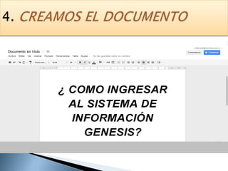 CREAR Y COMPARTIR DOCUMENTOS EN GOOGLE DOCS