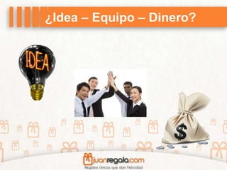 ¿Idea – Equipo – Dinero?
 