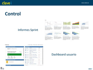 www.clavei.es
Control
Informes Sprint
Dashboard usuario
 