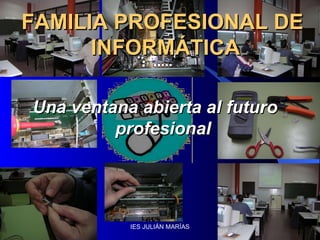 FAMILIA PROFESIONAL DE  INFORMÁTICA Una ventana abierta al futuro profesional 