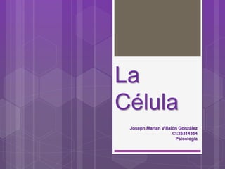 La
Célula
Joseph Marian Villalón González
CI:25314354
Psicología
 