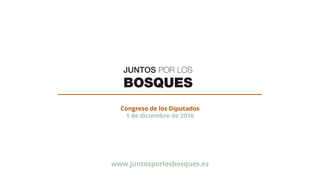 Congreso de los Diputados
1 de diciembre de 2016
www.juntosporlosbosques.es
 