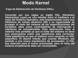 Kernel Hal Kernel De Windows | PPTX