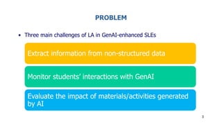 Research agenda GenAI SLEs - Workshop presentation - LA4GenAISLE | PDF