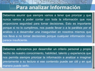LA INFORMACION Y EL INFORME | PPT