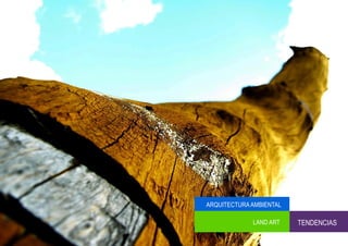 ARQUITECTURA AMBIENTAL

             LAND ART    TENDENCIAS
 