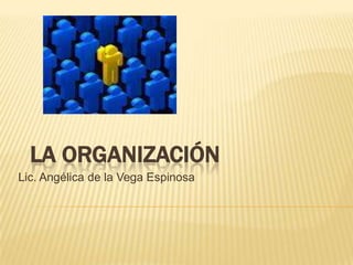 LA ORGANIZACIÓN
Lic. Angélica de la Vega Espinosa

 