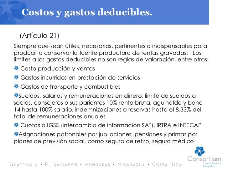 Gastos Deducibles Del Impuesto A La Renta - creditosico