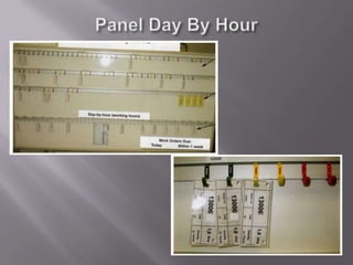 Takt time (II)En realidad lo que tenemos que hacer es asignar a cada puesto de trabajo, un volumen total de tareas a realizar que le ocupen un tiempo igual al takt time, en cada unidad de producto. En el caso de las personas y siempre que dispongan de la flexibilidad suficiente (Para ello tienen que haber recibido formación polivalente) que permita a las personas cambiar de tareas cuando sea preciso.En el caso de las máquinas y, suponiendo que operan a un ritmo dado fijo y, por tanto, carente de flexibilidad (lo que no siempre es así), procederemos como sigue:Si el ritmo de la máquina es superior al takt time, se la hace trabajar el tiempo preciso para obtener el producto previsto y el resto del tiempo se mantiene parada.Si el ritmo de la máquina es inferior al takt time no habrá posibilidad alguna de que alcance el ritmo de éste aunque opere sin parar. La única solución es disponer de una segunda máquina que opere en paralelo con la primera.Un aspecto importante es la implantación física de los puestos de trabajo, de forma que puedan llevar a cabo un grupo de tareas susceptible de cambiar teniendo todos los puestos de trabajo cerca unos de otros. 