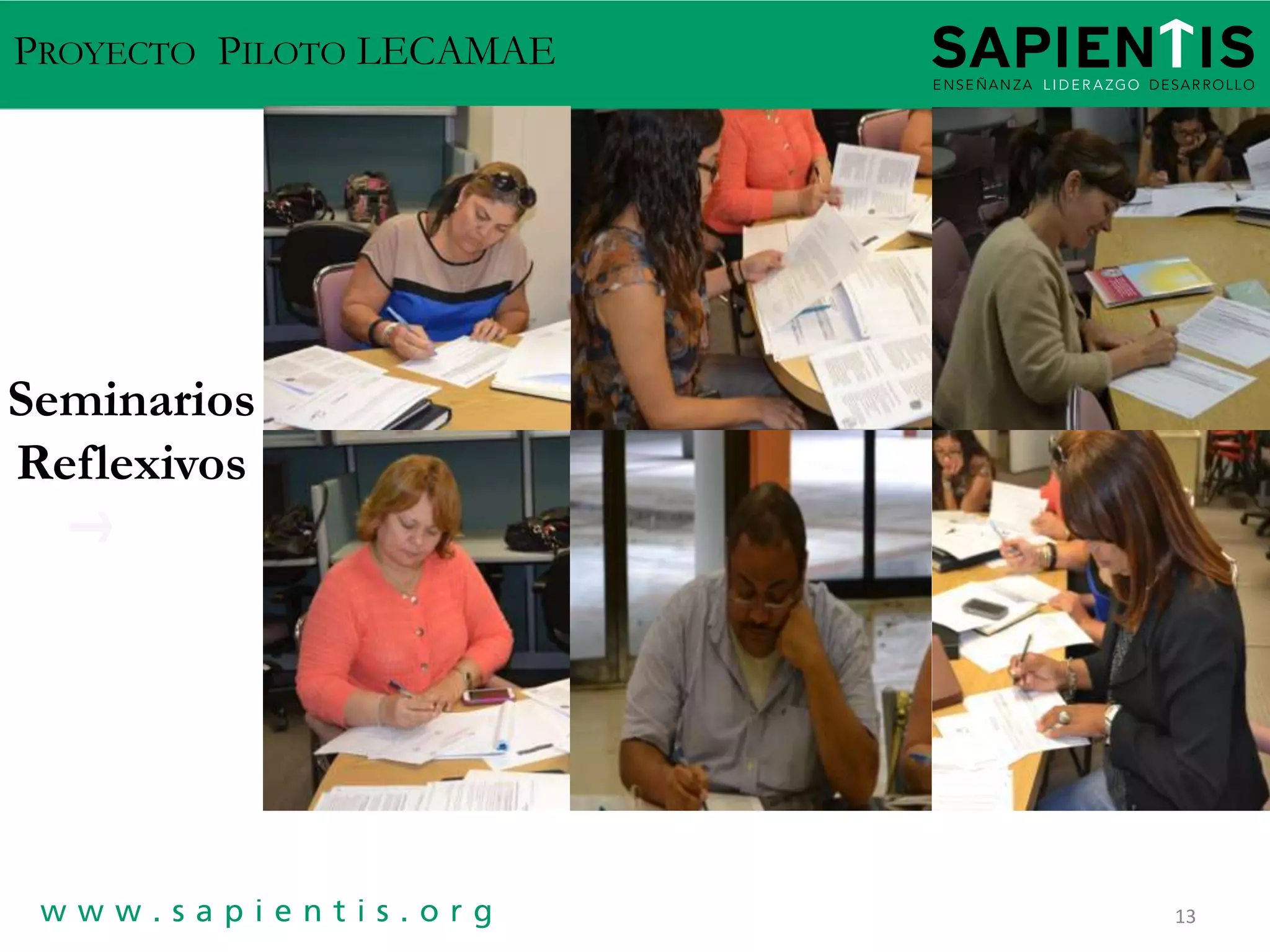 PROYECTO PILOTO LECAMAE

Seminarios
Reflexivos

13

 