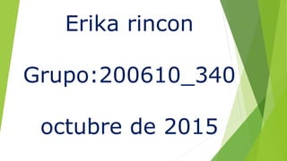 Erika rincon
Grupo:200610_340
octubre de 2015
 