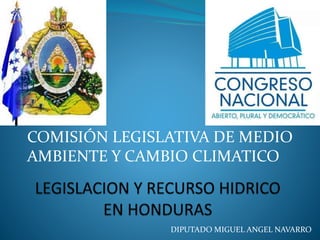 COMISIÓN LEGISLATIVA DE MEDIO
AMBIENTE Y CAMBIO CLIMATICO
DIPUTADO MIGUEL ANGEL NAVARRO
 