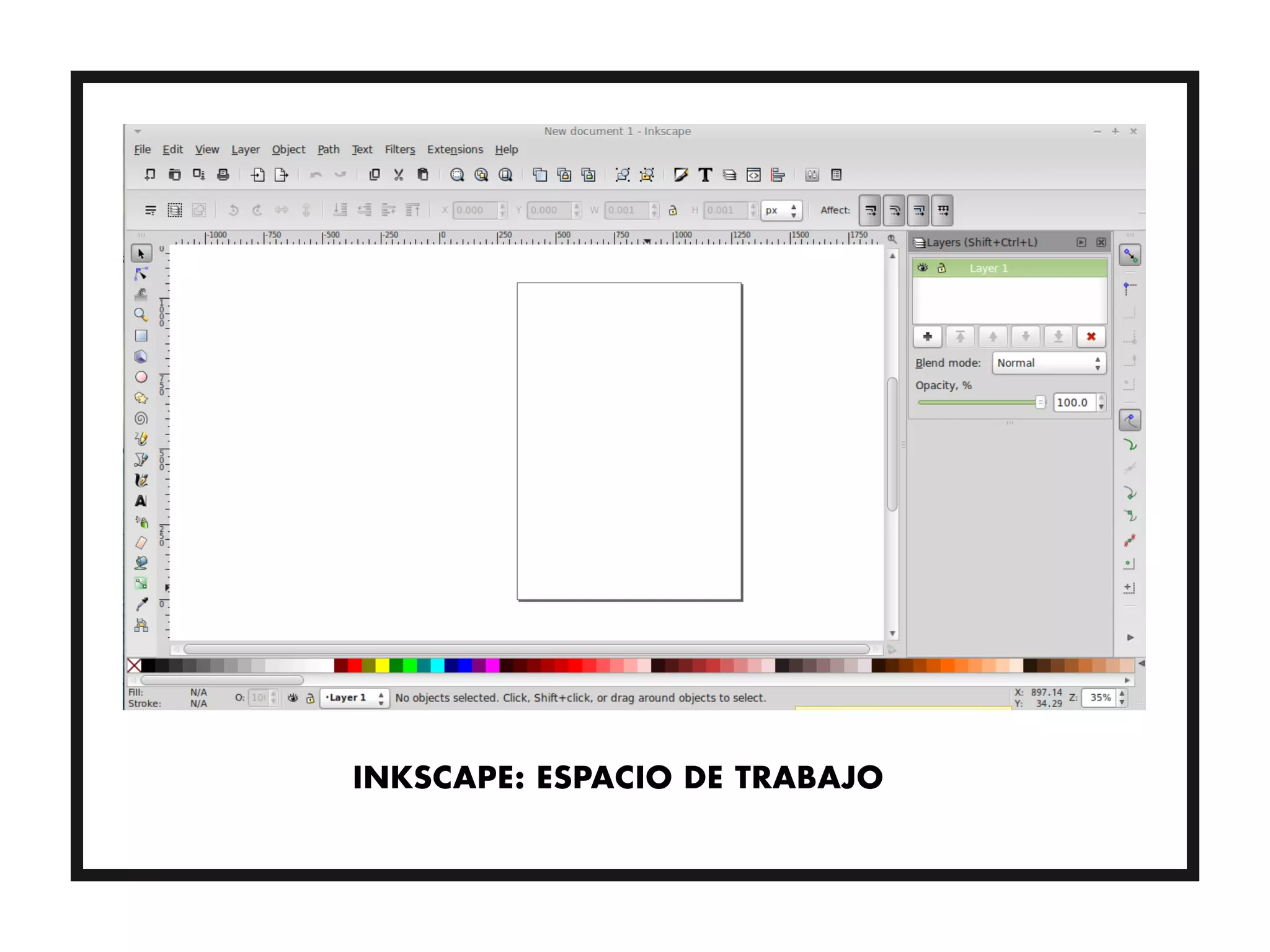 INKSCAPE: ESPACIO DE TRABAJO
 