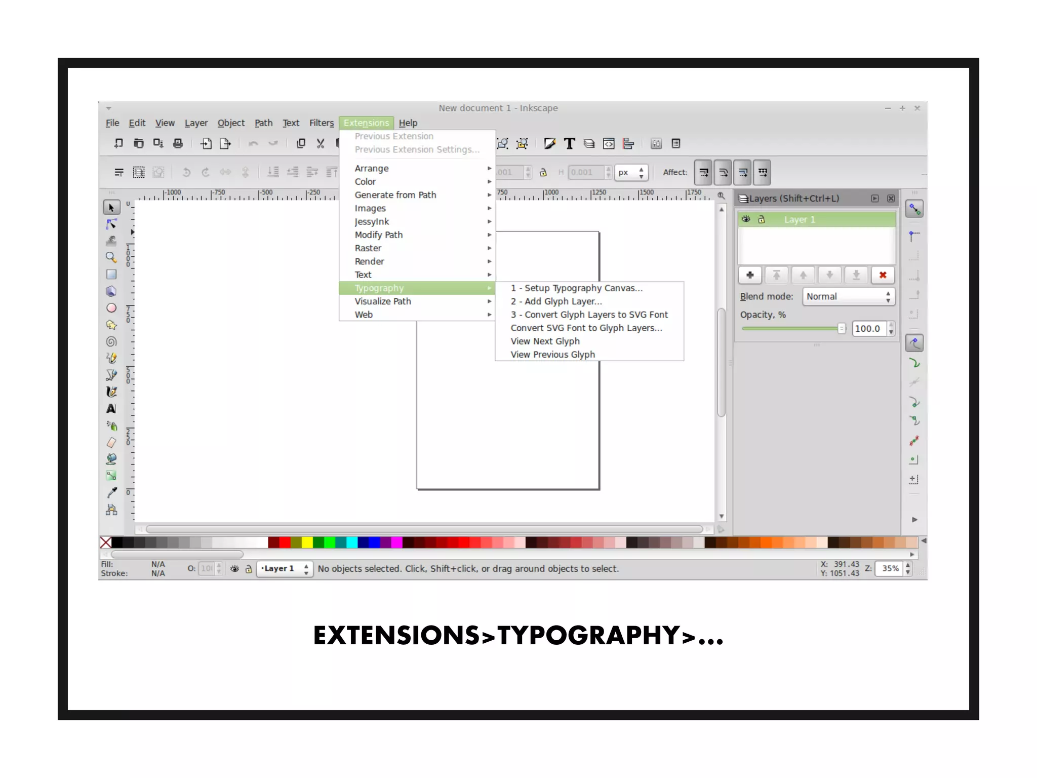 EXTENSIONS>TYPOGRAPHY>...
 