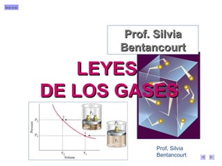 ÍN D IC E




                   Prof. Silvia
                  Bentancourt

                LEYES
            DE LOS GASES

                         Prof, Silvia
                         Bentancourt
 