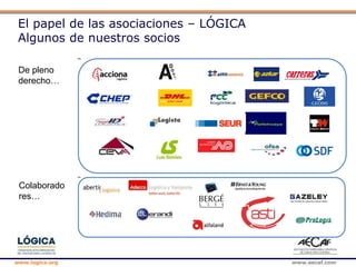 www.logica.org www.aecaf.com
El papel de las asociaciones – LÓGICA
Algunos de nuestros socios
De pleno
derecho…
Colaborado
res…
 