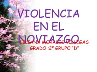 VIOLENCIA
     EN EL
NOVIAZGO
LILIANA MORALES VILLEGAS
    GRADO :2º GRUPO “D”
 