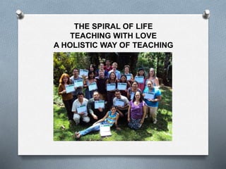 THE SPIRAL OF LIFE
TEACHING WITH LOVE
A HOLISTIC WAY OF TEACHING
 
