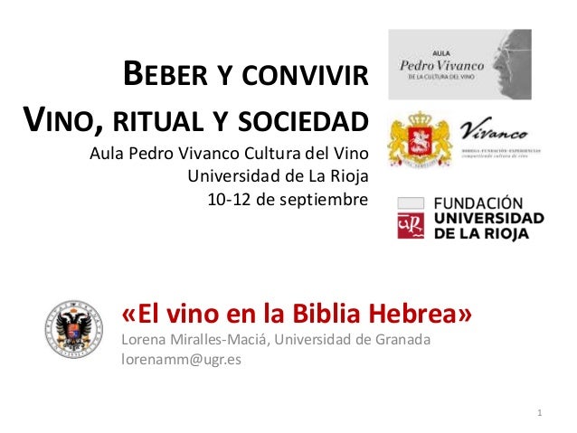El Vino En La Biblia Hebrea