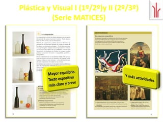  Visual y Plástica (Serie PERFILES)Elementos y recursos generales del proyecto.Material del alumno:Libros del alumno (En volúmenes )Cuadernos de actividades “Desarrollo de la competencia lectora” (de 1º a 4º) Para Lengua, Matemáticas y Ciencias.Material del profesor:Biblioteca del profesorado. Guía y recursosAdaptación curricular de 1º y 3º(Lengua, Matemáticas, Ciencias de la Nat., Biología y Geología, Física y Química, Geografía e Historia )Programación de aula y Evaluación por competencias de 1º y 3º(Lengua, Matemáticas, Ciencias de la Nat., Biología y Geología, Física y Química, Geografía e Historia, Tecnología, Música, Plástica y Ciudadanía)Solucionarios en papel para Matemáticas y Física y QuímicaMaterial digital, off line y on line:Libro Media (PDF enriquecido) de 1º a 3º (Todas las áreas)Libro Web de 1º, 2º y 3º (Lengua)Libro Web de 1º (Matemáticas, Ciencias de la Nat, Geografía e Historia y Tecnología)