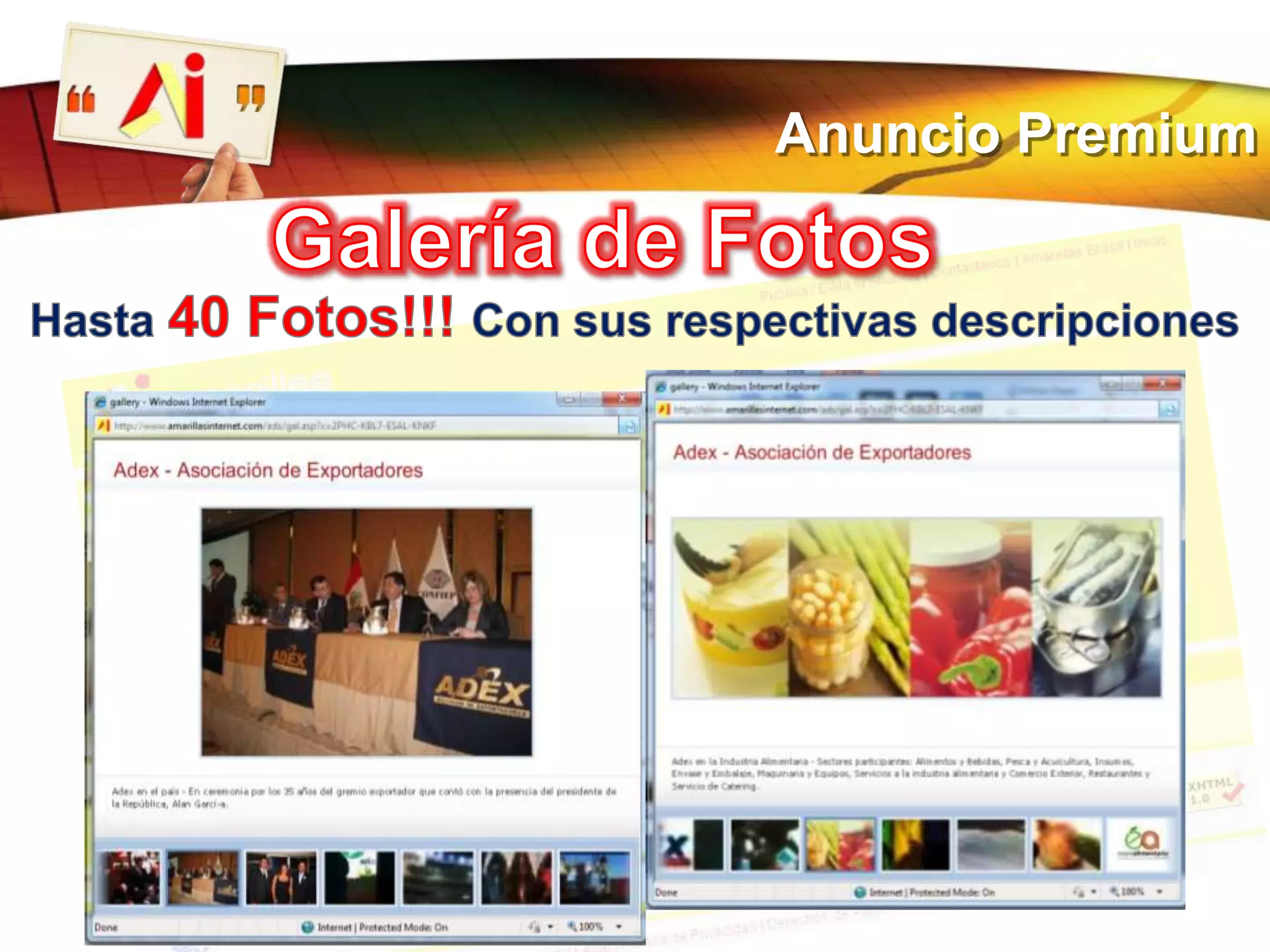 Porque nuestra competencia ofrece la publicación de anuncios por más de 20 veces nuestro valor y con un diseño simple.Nuestro Portalwww.AmarillasInternet.com