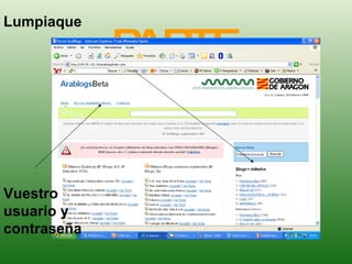 PARTE  PRÁCTICA (¡somos capaces!) Lumpiaque Vuestro usuario y contraseña 