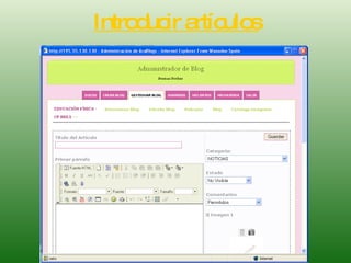 Introducir artículos 