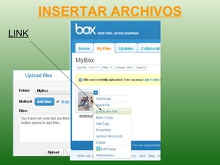 INSERTAR ARCHIVOS LINK 