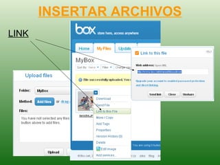 INSERTAR ARCHIVOS LINK 