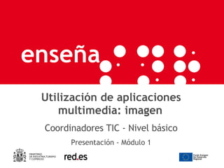 Utilización de aplicaciones multimedia: imagen   Coordinadores TIC - Nivel básico Presentación - Módulo 1 