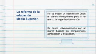 La educación media superior en México ante el reto de su ...
