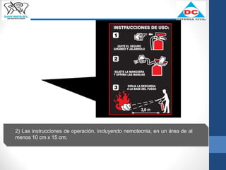 2) Las instrucciones de operación, incluyendo nemotecnia, en un área de al
menos 10 cm x 15 cm;
 
