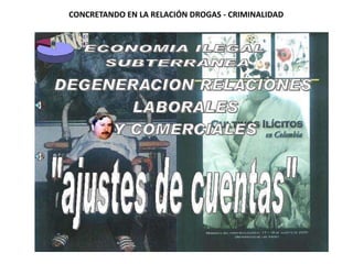 CONCRETANDO EN LA RELACIÓN DROGAS - CRIMINALIDAD
 