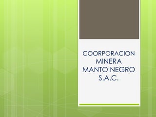 COORPORACION

MINERA
MANTO NEGRO
S.A.C.

 