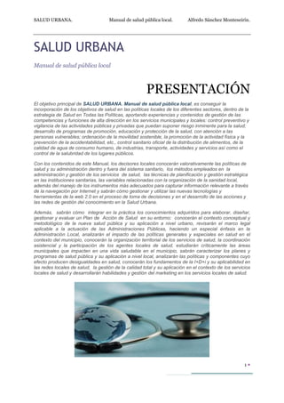 Presentacion manual de salud urbana indice | PDF