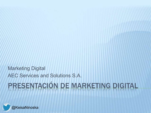 Presentación de Marketing Digital | PPTX
