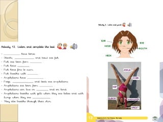 - Lectura o audición de textos con contenidos sobre el tema