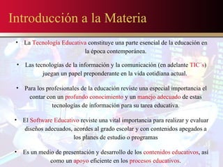 Presentacion materia software