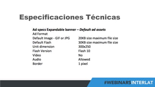 #FormaciónEBusiness
Especificaciones Técnicas
 
