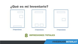 #FormaciónEBusiness
¿Qué es mi Inventario?
3	
  impresiones	
   3	
  impresiones	
   2	
  impresiones	
  
8 IMPRESIONES TOTALES
 
