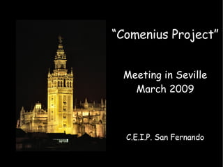 “ Comenius Project” Meeting in Seville March 2009 C.E.I.P. San Fernando 