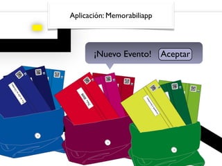 ¡Nuevo Evento! Aceptar
Aplicación: Memorabiliapp
 