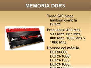 MEMORIA DDR Tiene 184 contactos. 