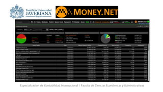 Especialización de Contabilidad Internacional I Faculta de Ciencias Económicas y Administrativas
 
