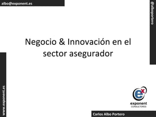 Negocio & Innovación en el sector asegurador www.exponent.es @alboportero [email_address] Carlos Albo Portero 