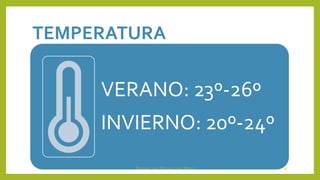 TEMPERATURA
VERANO: 23º-26º
INVIERNO: 20º-24º
Docente: José Manuel López Molina 22
 